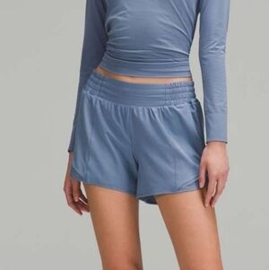 Lululemon Hotty Hot High-Rise Lined Short 4" Oasis Blue Women's 6